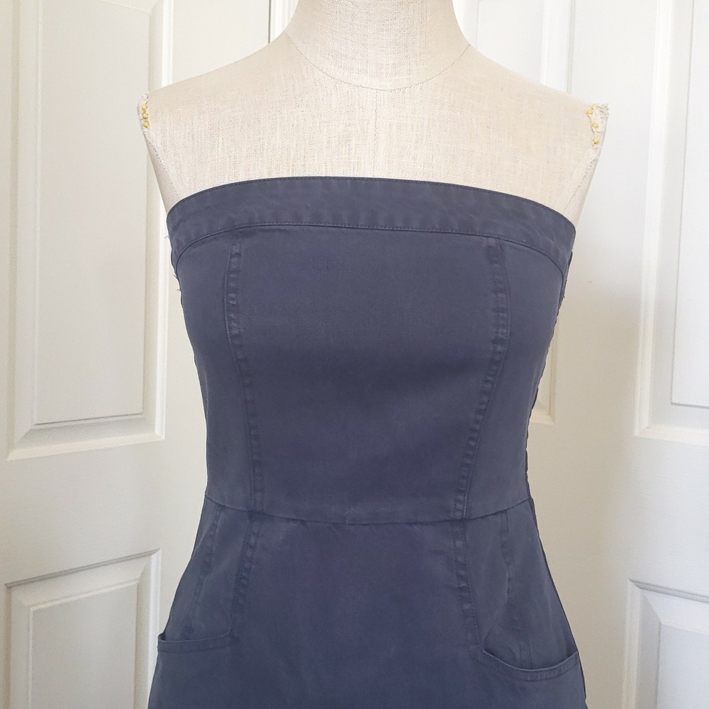 YOUNG FABULOUS & BROKE Taylor Tube Dress Strapless Maxi Dark Blue - Picture 8 of 14